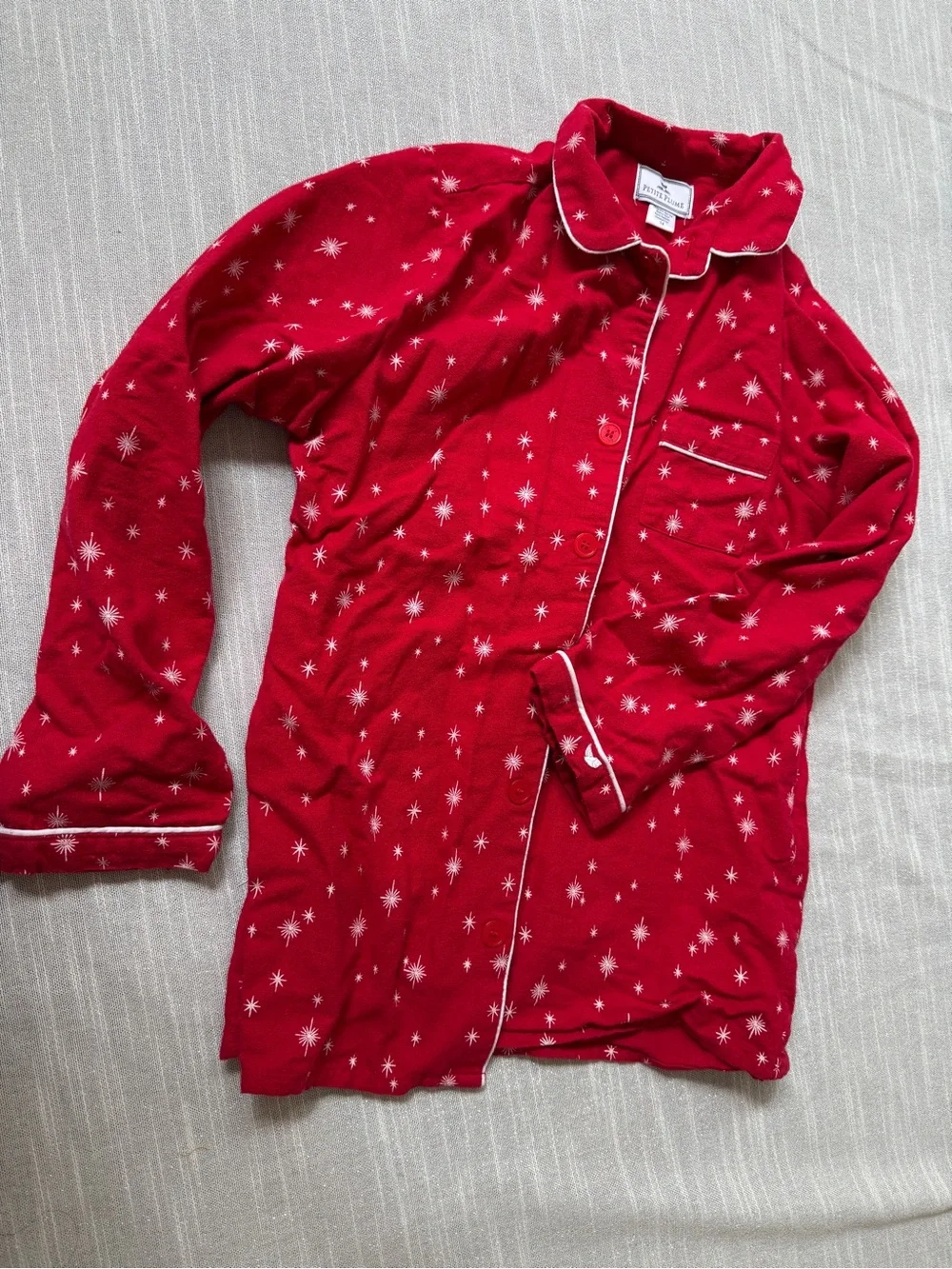Petite Plume red flannel pajama set 14 girls